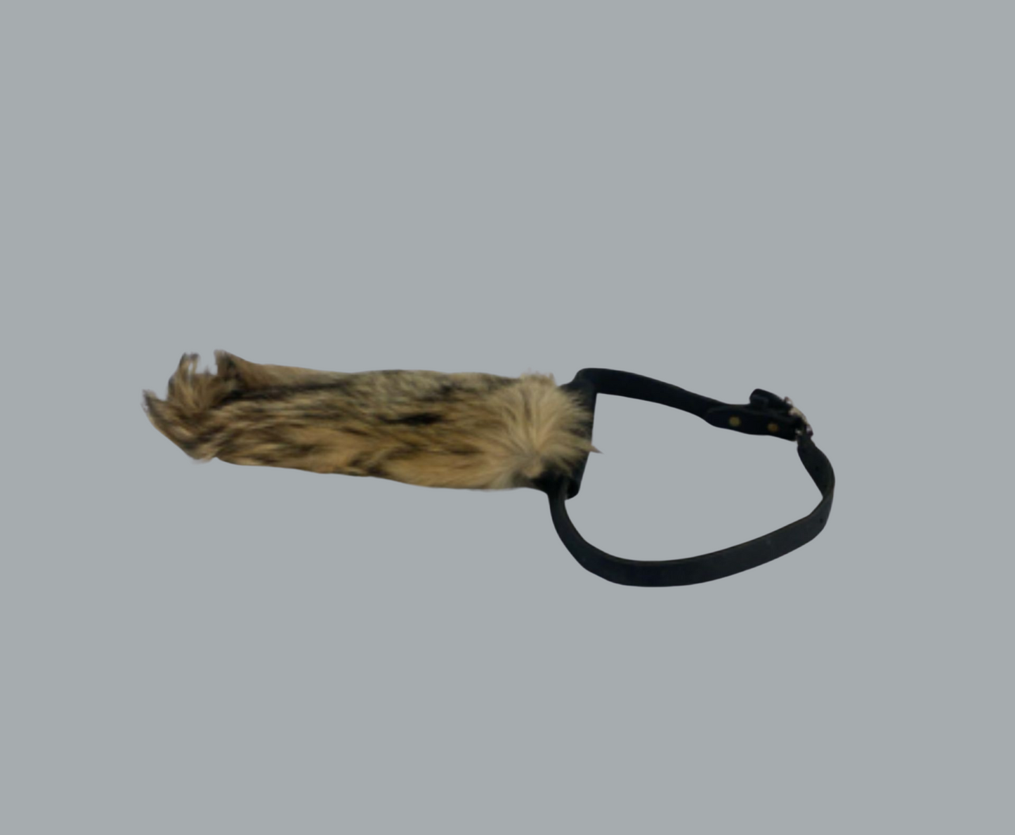 32" Belt With Handmade 16" Sheath Covered with Fox Fur For Weapon