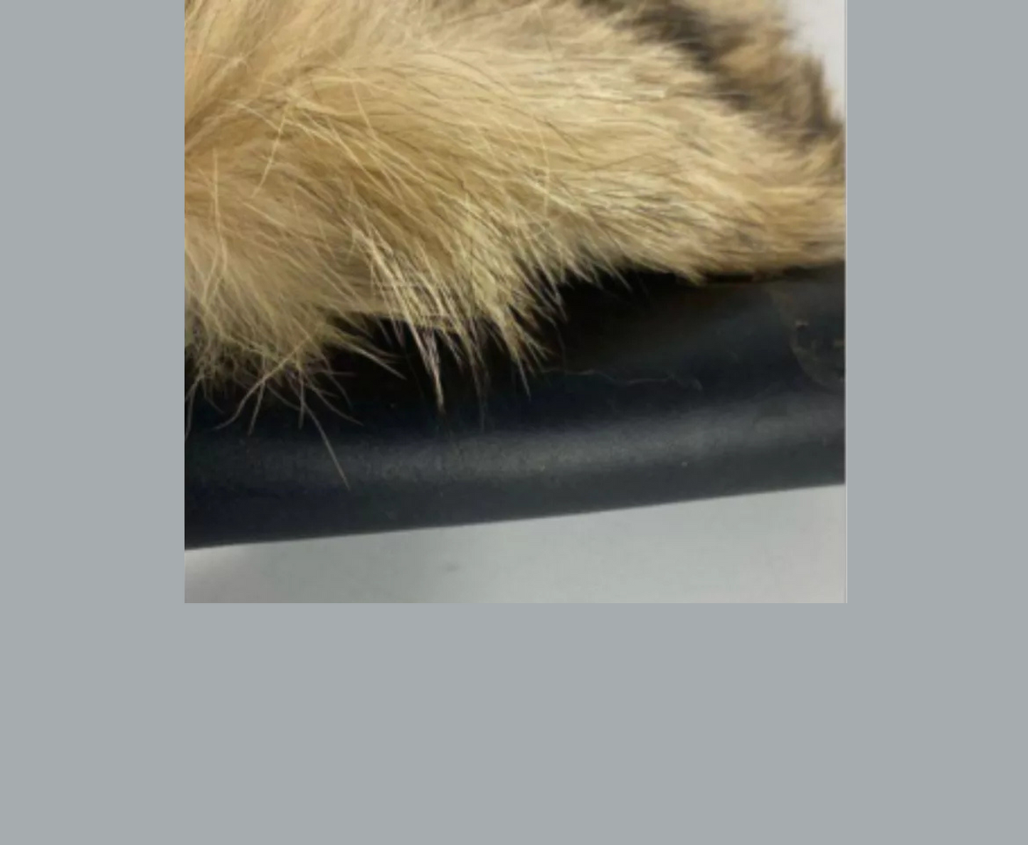 32" Belt With Handmade 16" Sheath Covered with Fox Fur For Weapon