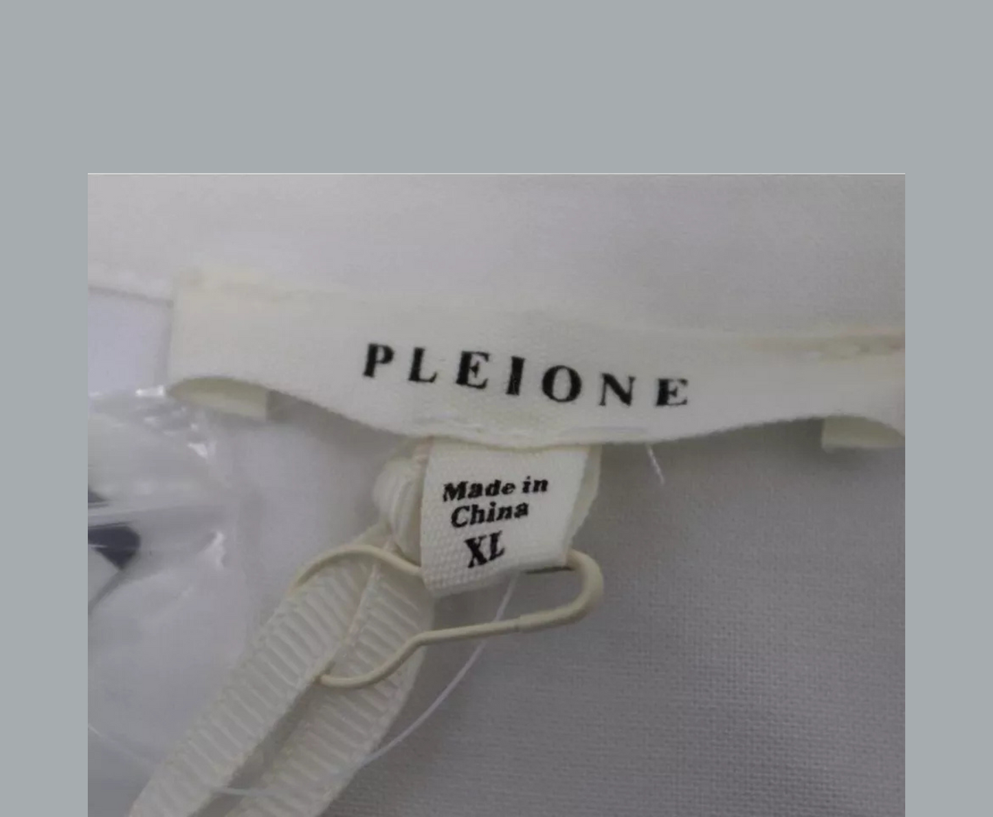 Pleione Women's White Split Neck Long Sleeve Shirt NWT Sz XL