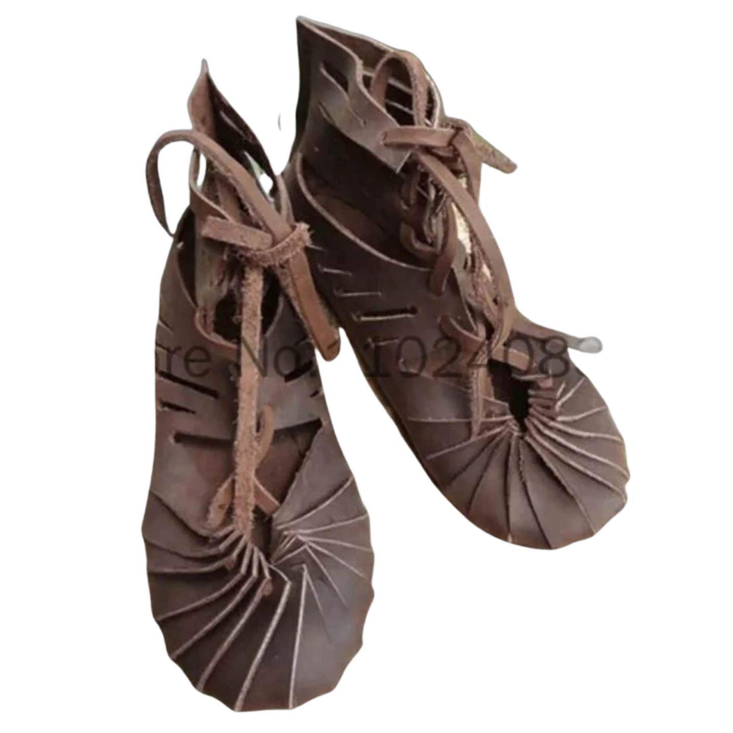 Medieval Gothic Boots Lace Up Shoes Cosplay Costume Flat Sandals Size 8.5 42