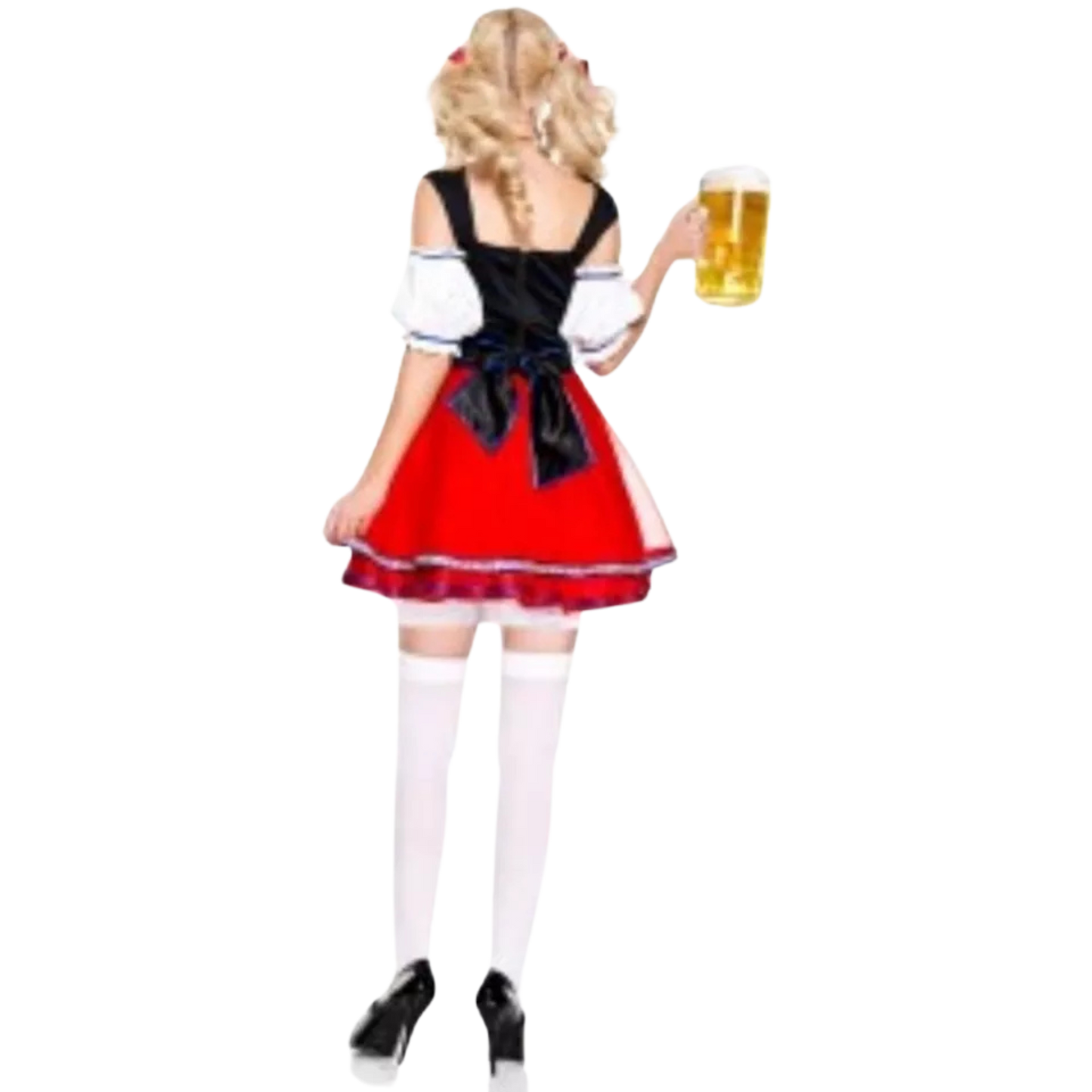 3 PC. Ladies Oktoberfest Beer Babe Dress Costume Set Med/Lg