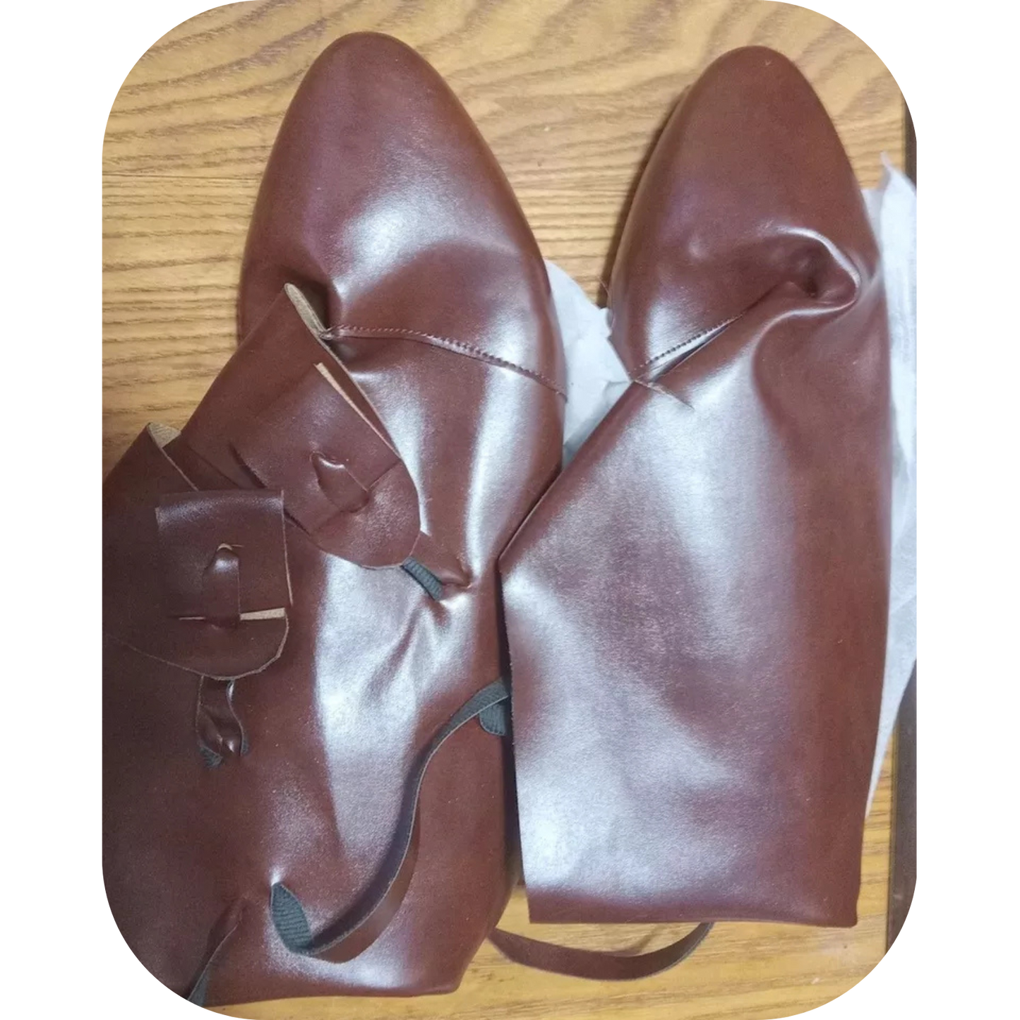 Medieval Viking Cosplay PU Leather Boots Pirate Paladin Knight Prince brown 8.5