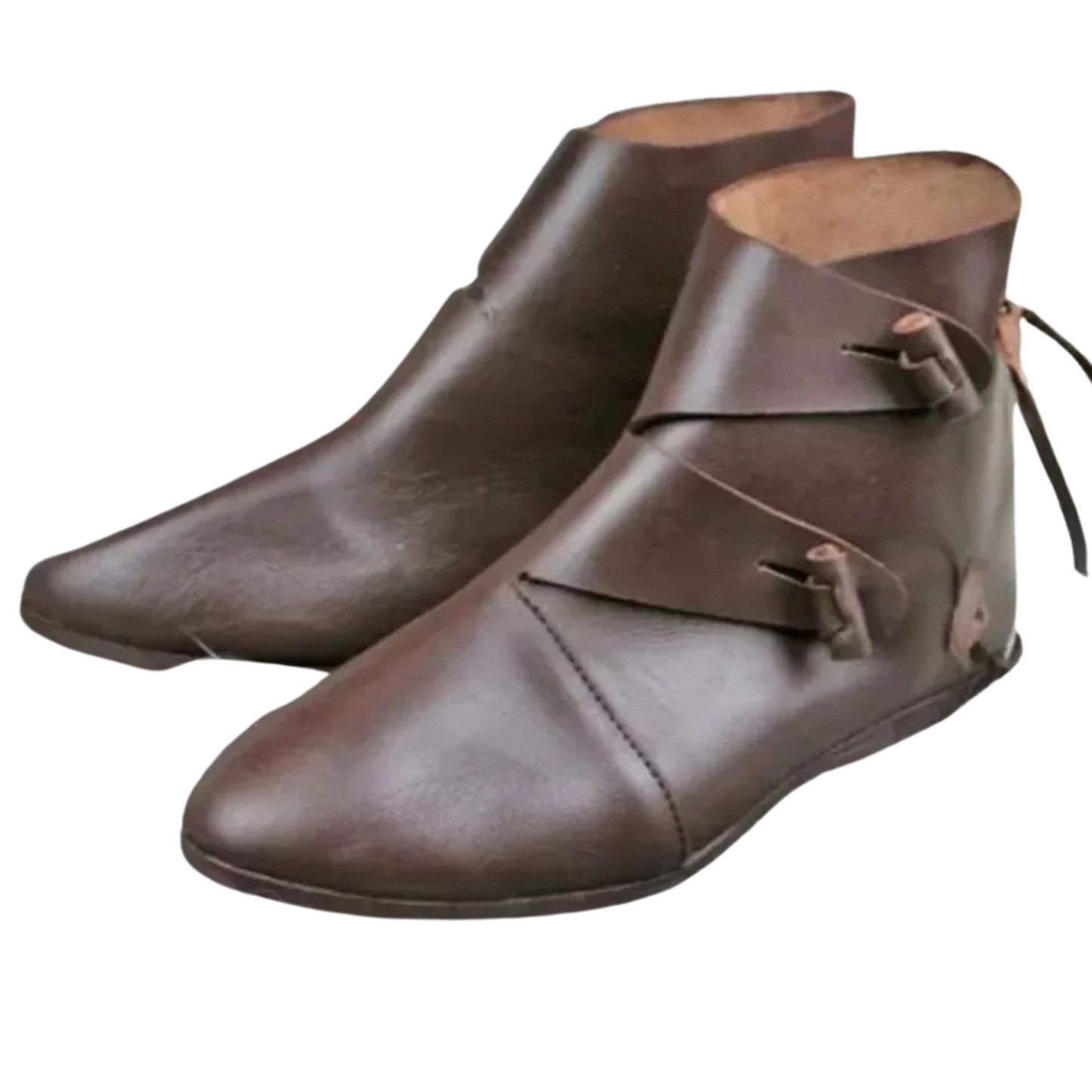 Medieval Viking Cosplay PU Leather Boots Pirate Paladin Knight Prince brown 8.5