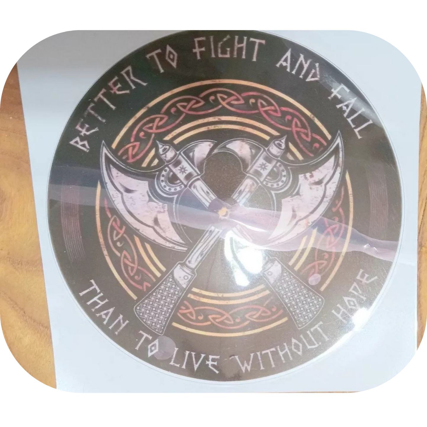Viking Battle Axe Better To Fight & Fall Than To Live Without Hope Car Sticker