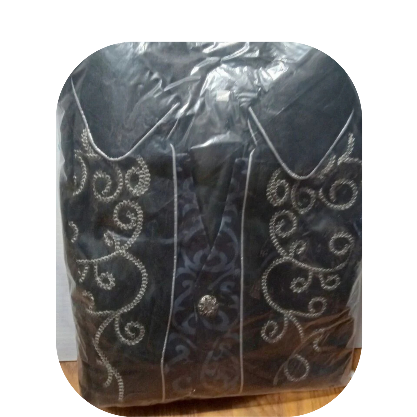 Embroidered Victorian Tailcoat Medieval Frock Coat Renaissance Black XXL 44