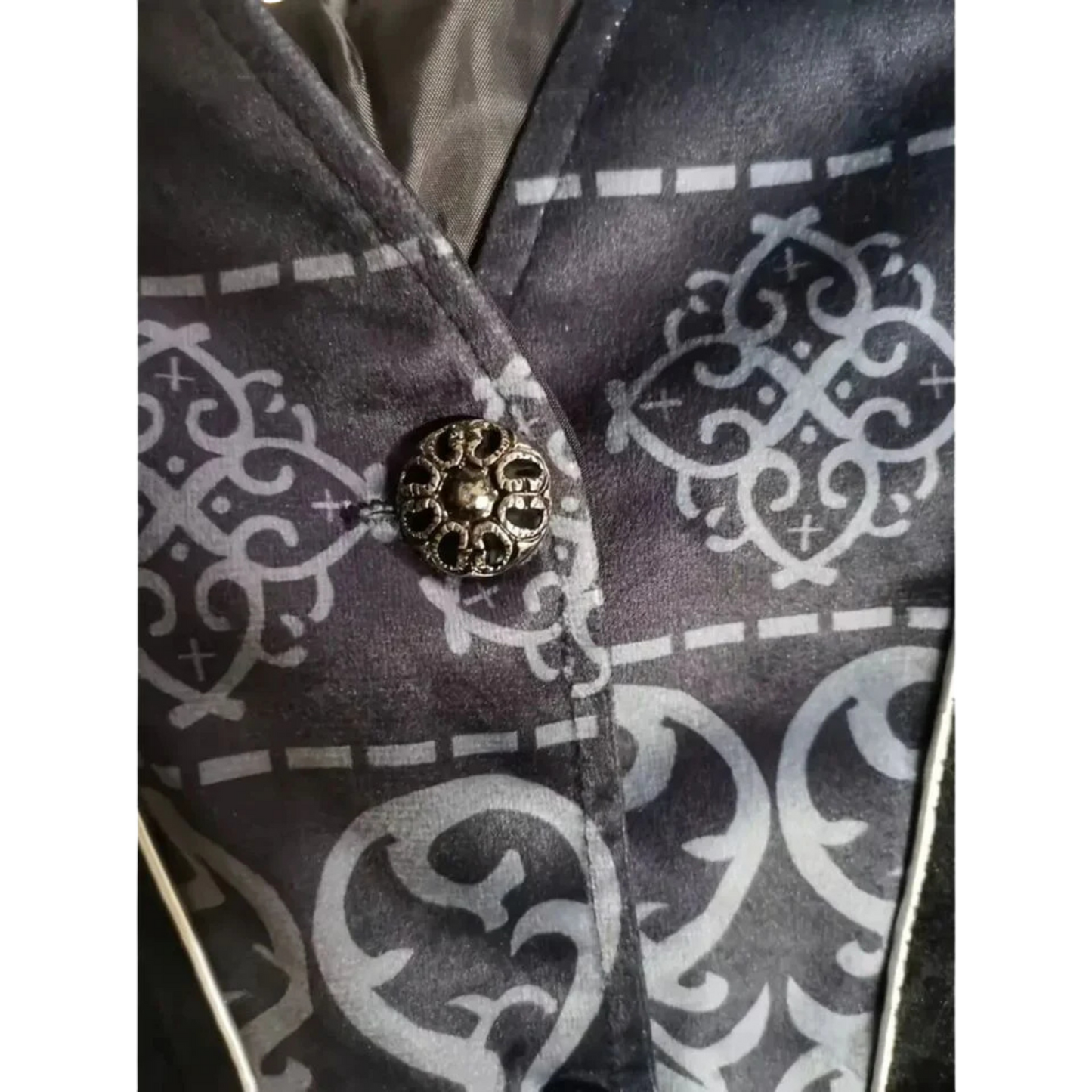 Embroidered Victorian Tailcoat Medieval Frock Coat Renaissance Black XXL 44