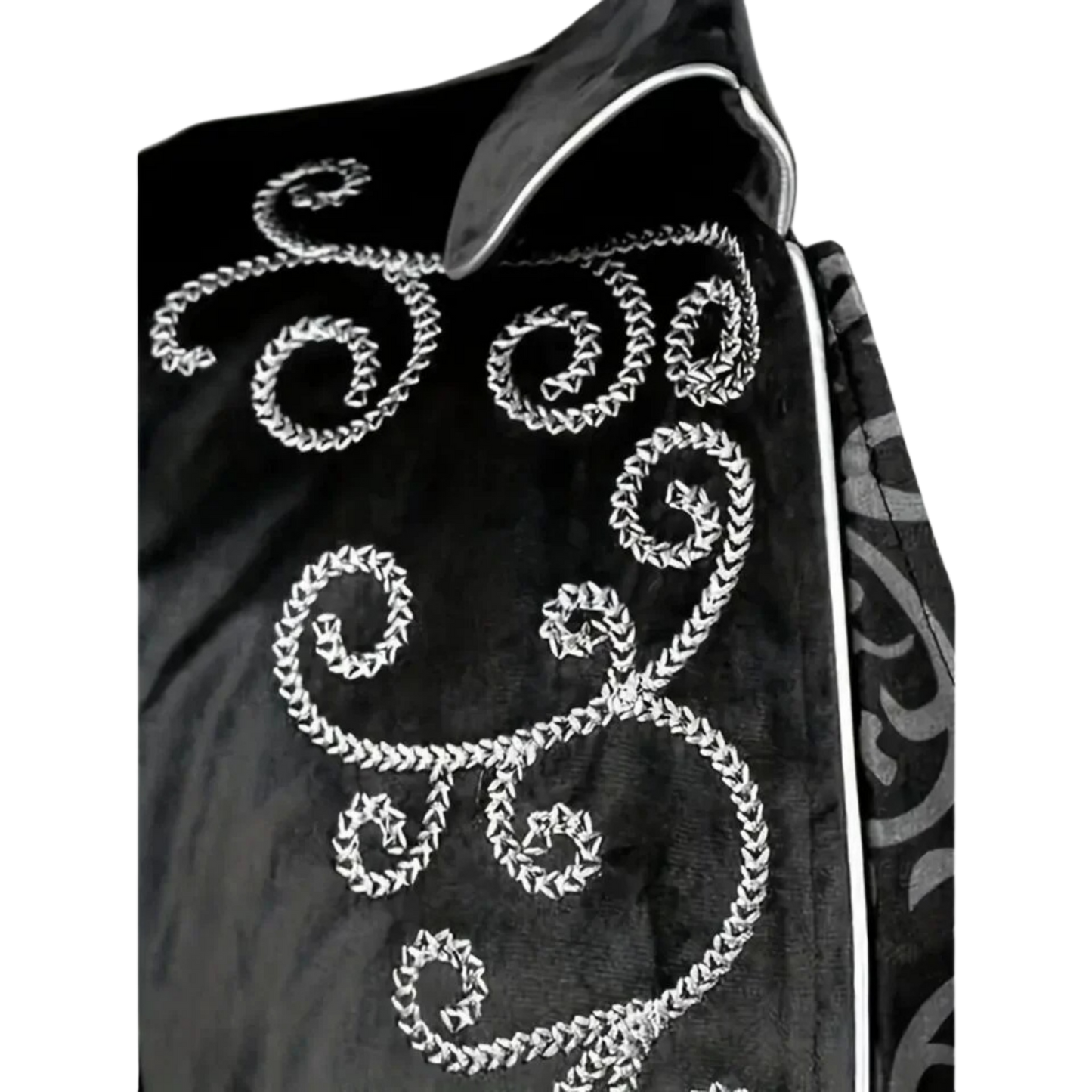 Embroidered Victorian Tailcoat Medieval Frock Coat Renaissance Black XXL 44