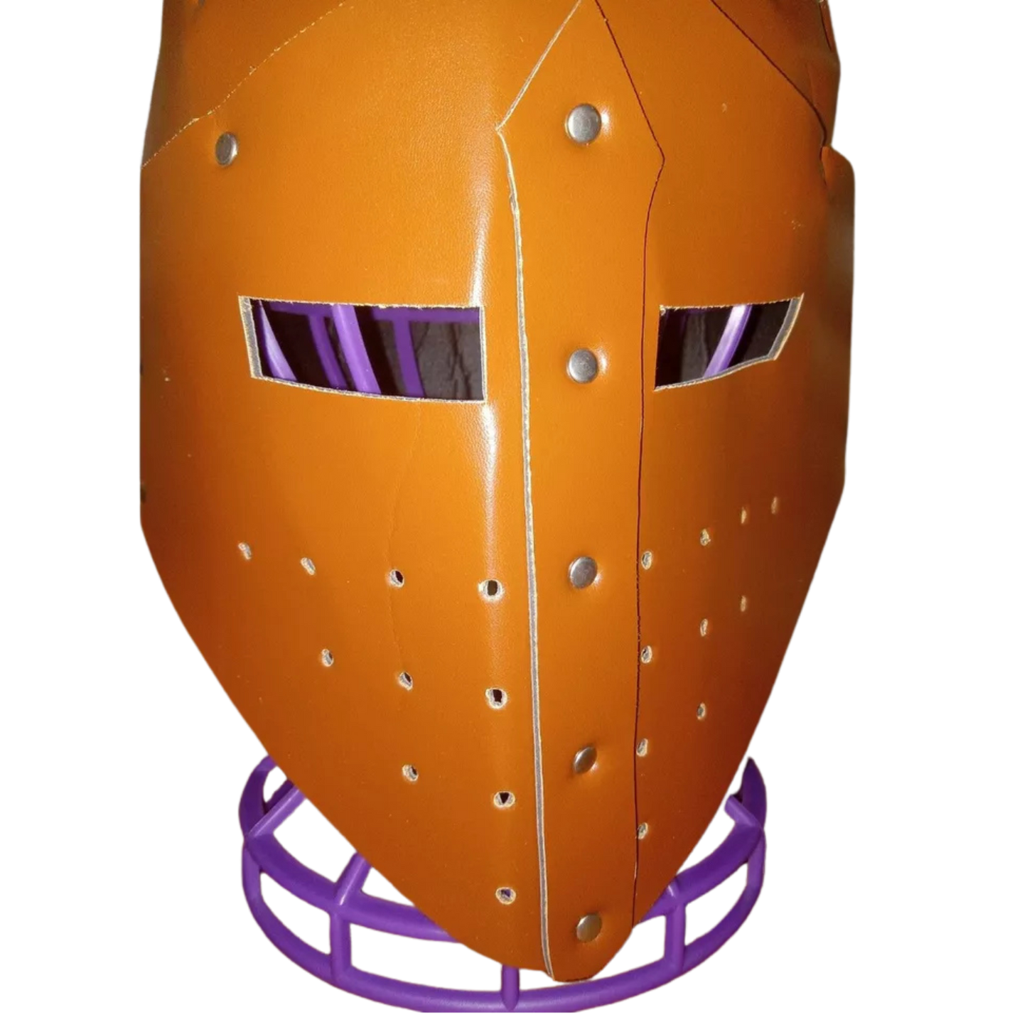 Medieval Brown Vegan Leather Helmet Viking Pirate Warrior Hat Soldier Cosplay