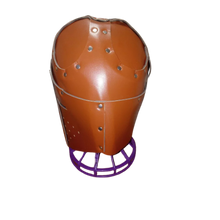 Load image into Gallery viewer, Medieval Brown Vegan Leather Helmet Viking Pirate Warrior Hat Soldier Cosplay
