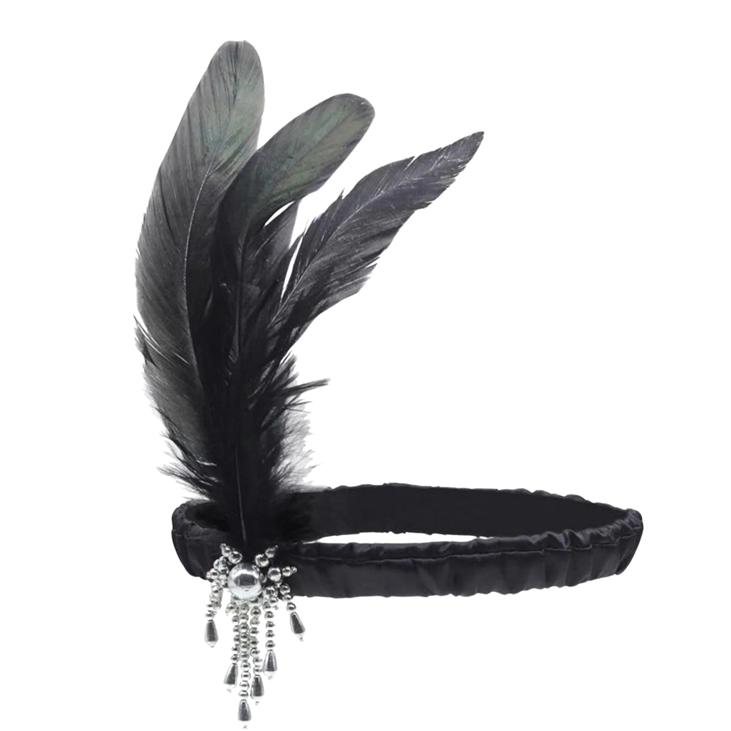 1920s Sequins Gatsby Cocktail Flapper Dresses Medium Black Silver