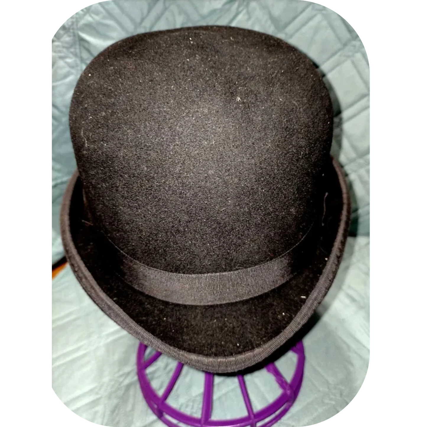 Reed Hill 90% Wool Bowler Hat Size 6 3/4 Black