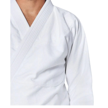 Load image into Gallery viewer, Men&#39;s Essential White Brazilian Jiu Jitsu BJJ Gi White with White Belt Size A1
