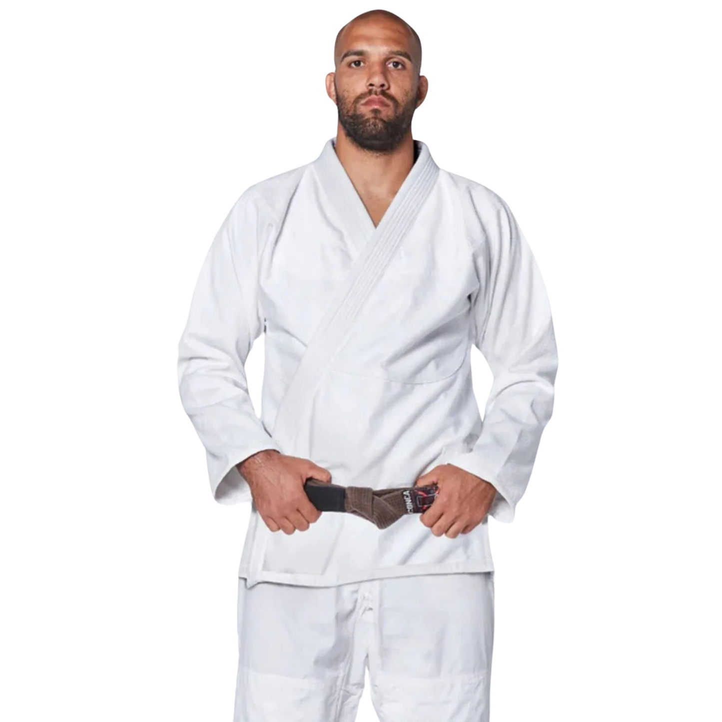 Men's Essential White Brazilian Jiu Jitsu BJJ Gi White with White Belt Size A1