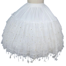 Load image into Gallery viewer, Sequin Tulle Skirt - Perfect for Weddings, Cosplay, and Dress Up White OSFM
