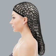 Load image into Gallery viewer, Crochet Hair Net Snood Bun Keeper – Breathable Mesh Hairnet Sleep Cap for Women
