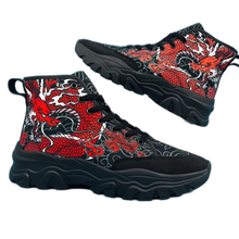 Load image into Gallery viewer, Dragon Pattern High Top Sneakers for Men - Non-Slip, Soft Sole Shoes 6.5 / Black
