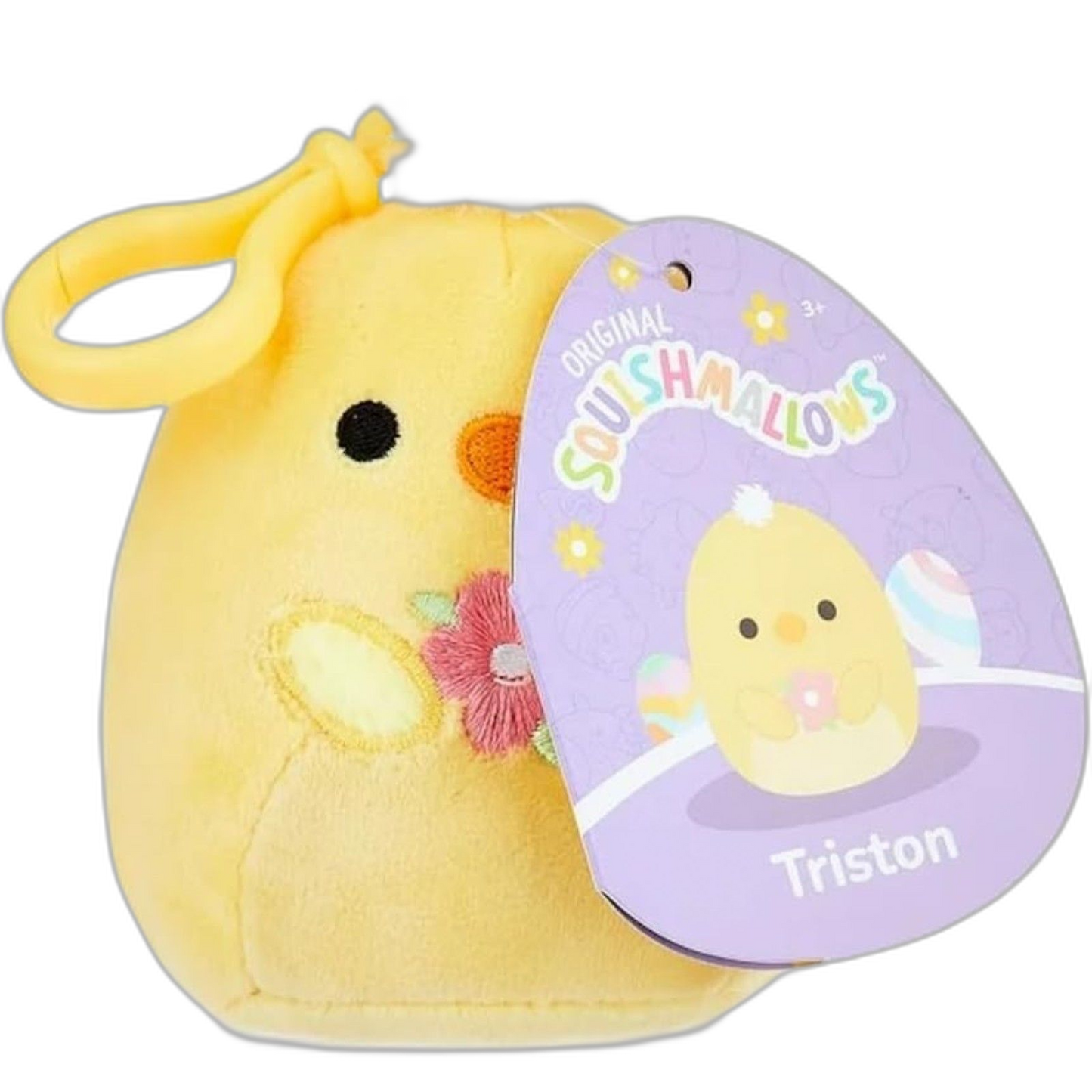 squishmallows 3.5" Easter Clip-On Triston The Chick