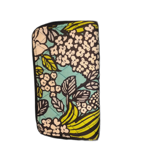 Vera Bradley Full Zip Around Wallet RETIRED PATTERN ISLAND BLOOM 8"x5"