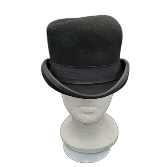 Reed Hill 90% Wool Bowler Hat Size 6 3/4 Black