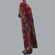 Load image into Gallery viewer, Women Long Kaftan Women One Size Maxi Dress Beach Caftan Poncho Rose
