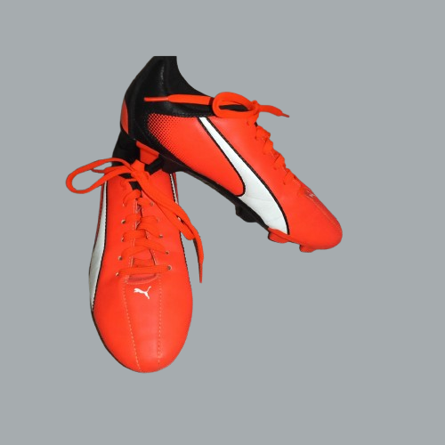 Puma Adreno FG Boys Soccer Cleats Orange 103419-09 Size US 7 Firm Ground