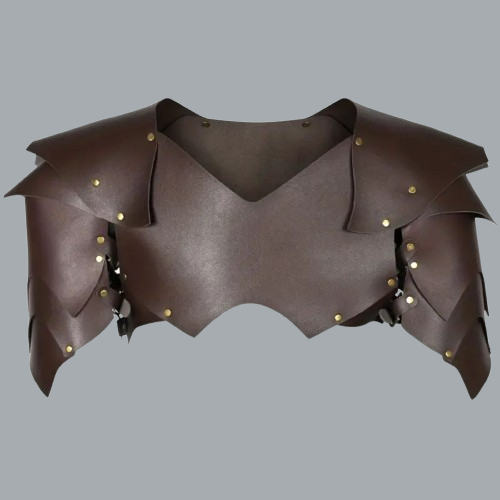 Vegan Leather Medieval Knight Shoulder Armor Larp Cosplay Pauldrons Breastplate