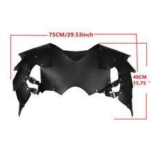 Load image into Gallery viewer, Vegan Leather Medieval Knight Shoulder Armor Larp Cosplay Pauldrons Breastplate

