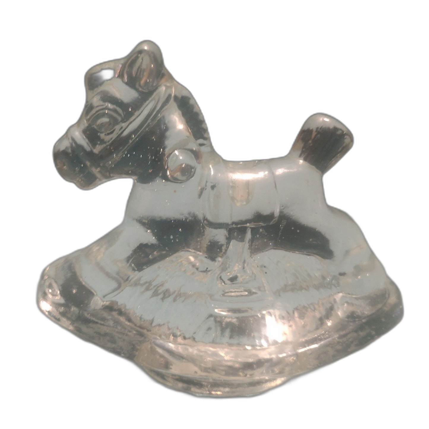 Crystal Rocking Horse Candle Holder Heavy~Henriksen Imports of San Francisco