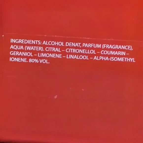 Geparlys Pure Red for Men EDT 3.4 oz 75% Full Cologne Spray