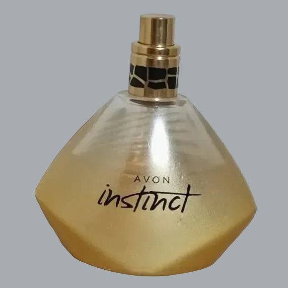 Avon Instinct Perfume Spray Bottle 60% Full No Cap Vintage Frosted Glass