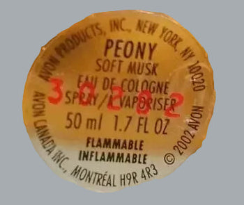 Vintage Avon Peony Soft Musk Cologne Spray 1.7oz 50mL ~80% Full No Cap