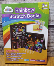 Load image into Gallery viewer, 2 Pack Rainbow Scratch Art Set Drawing Craft Black Magic Art Supplies Kit
