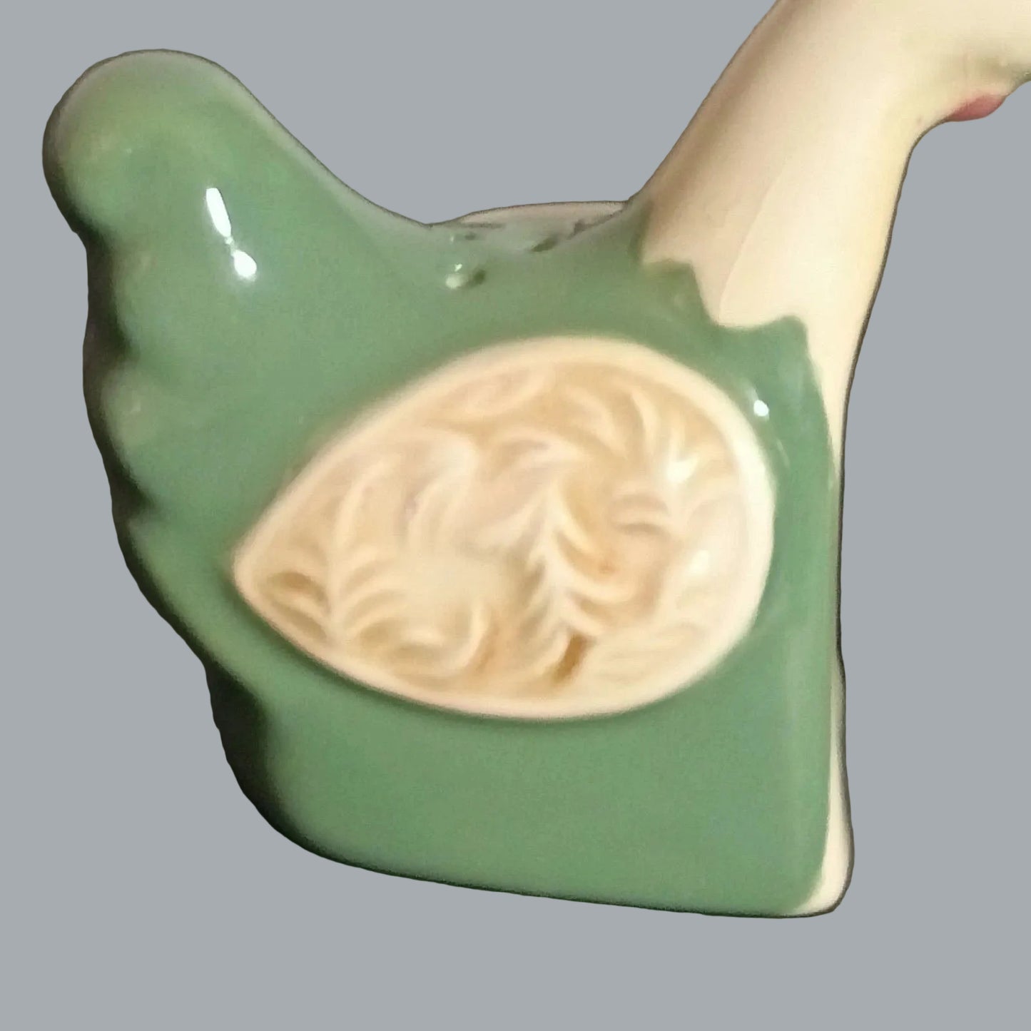 Vintage Snuggling Chicken Salt & Pepper Shakers Plastic Stoppers 3" tall x 4"