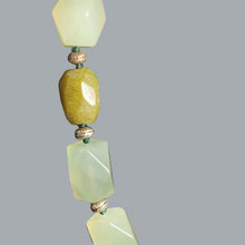 Load image into Gallery viewer, Sigrid Olsen Chunky Green Stone Necklace Toggle Clasp Boho Artisan Jewelry 18&quot;

