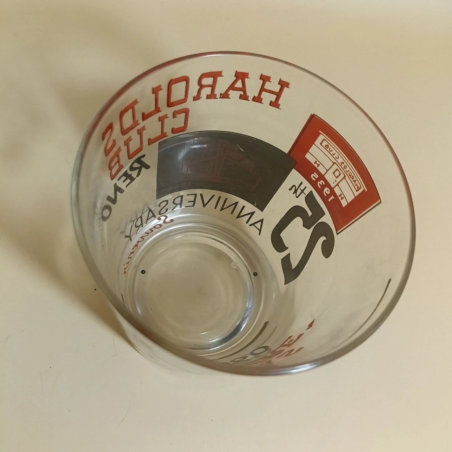 Harolds Club Reno 25th Anniversary 1960 Souvenir Glass “I Was There”