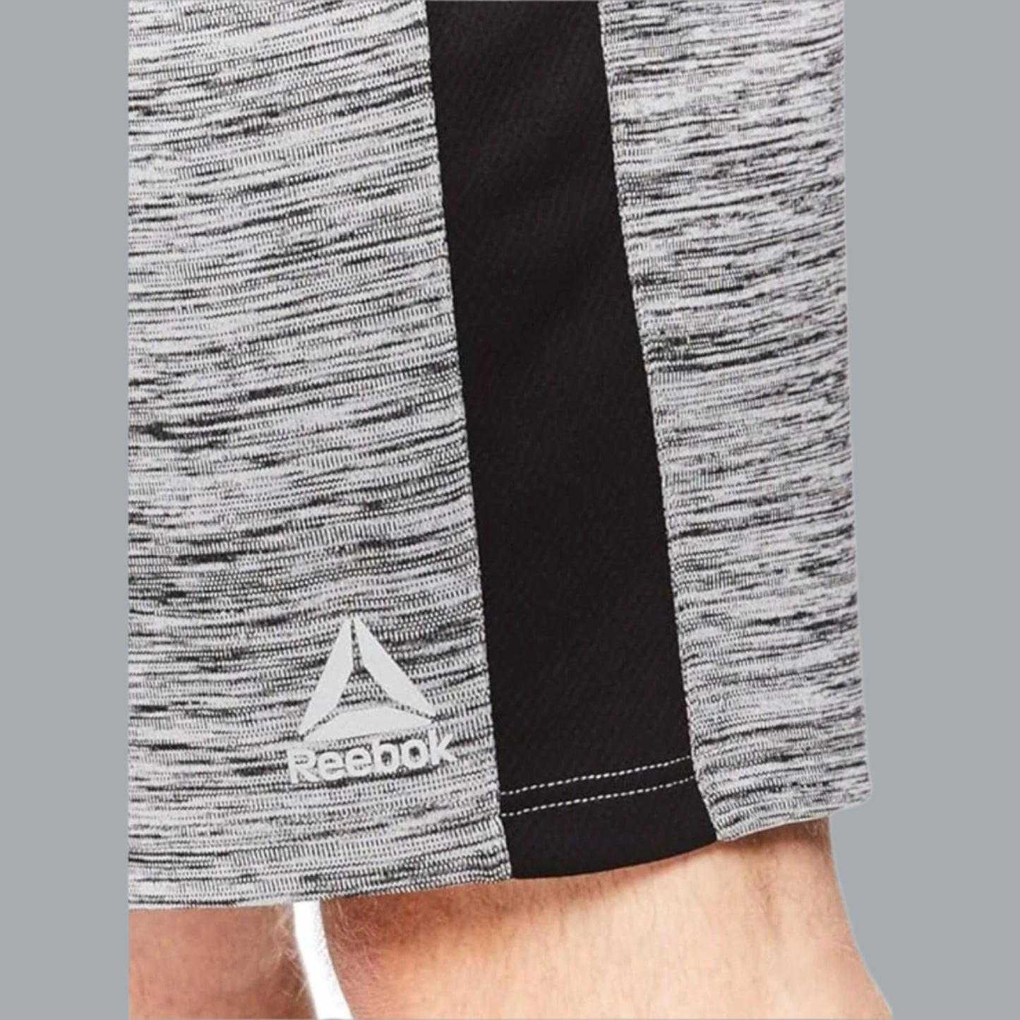 Reebok Men's Drawstring Shorts Athletic Running Cool Down Charcoal Heather Large