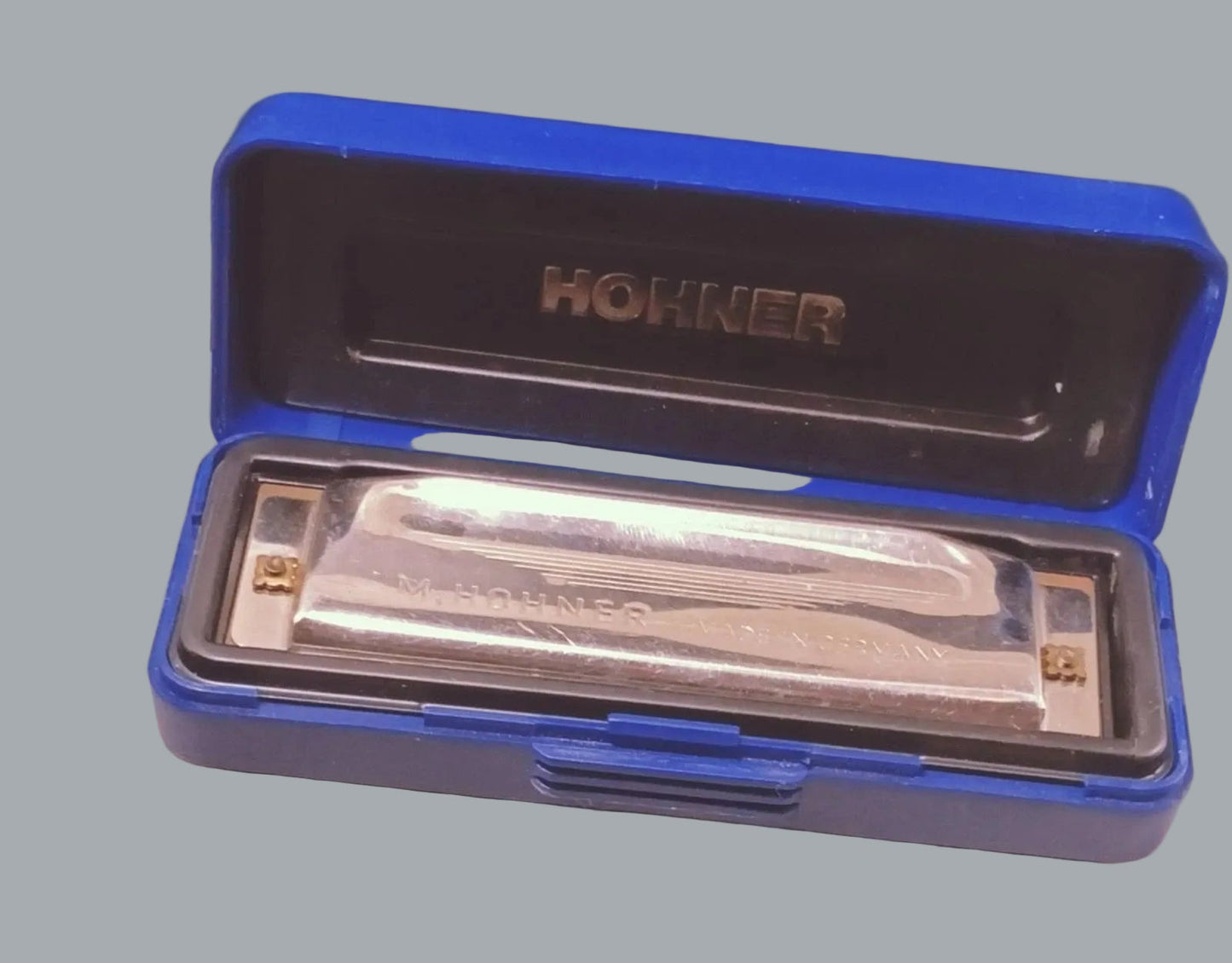 Hohner Blues Harp Harmonica Made in Germany w/ Blue Case Vintage