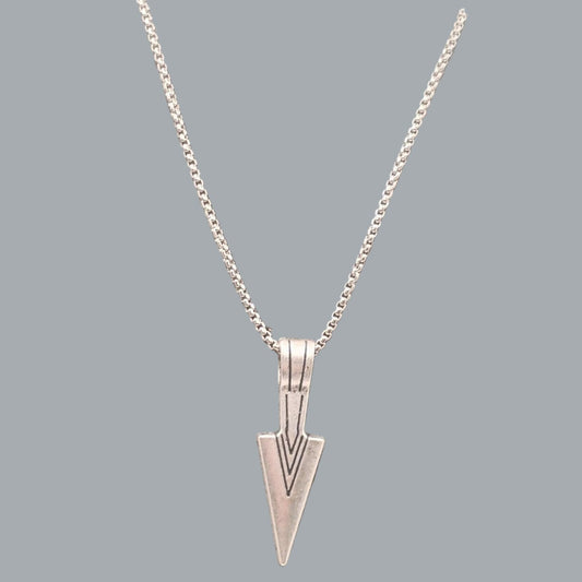 Viking Necklace Nordic Compass Celtic Pendant Nordic Amulet Silvertone 22" Chain