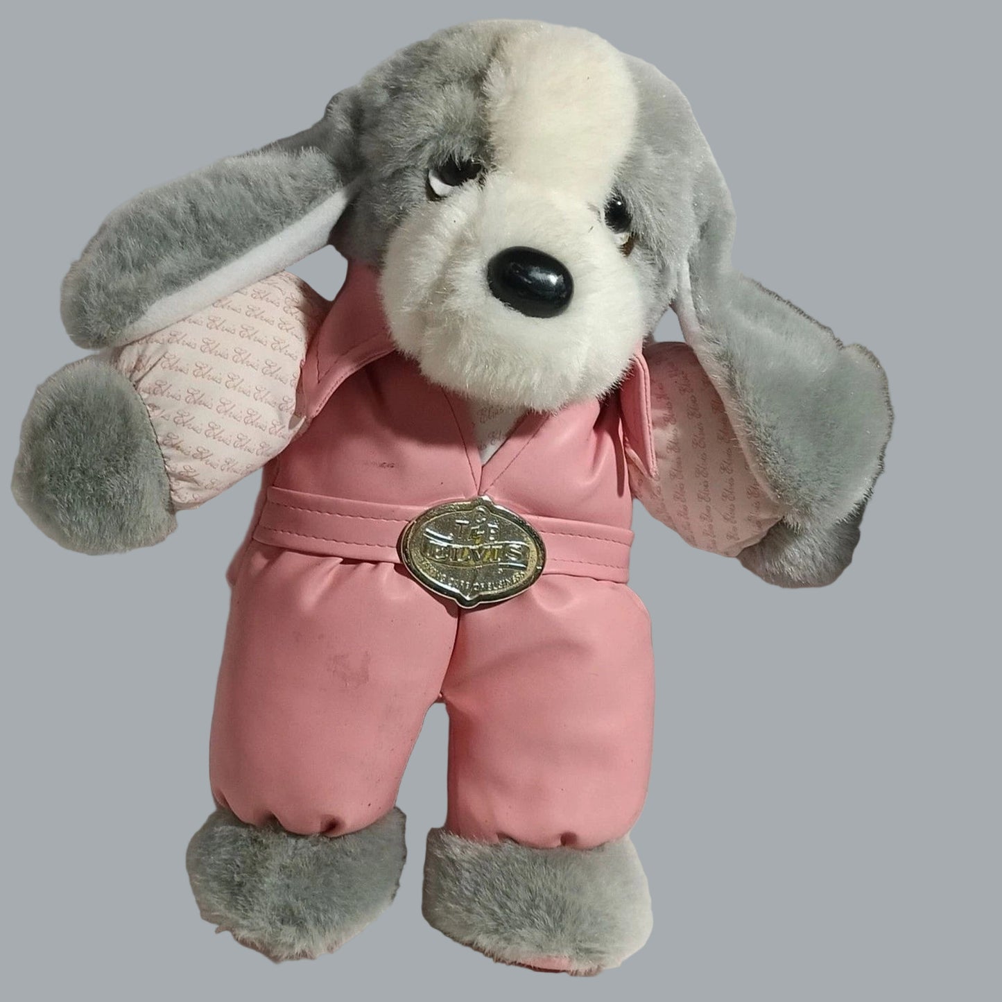 Elvis Pink Jumpsuit Hound Dog Plush Stuffed Animal No Voice Box Vintage