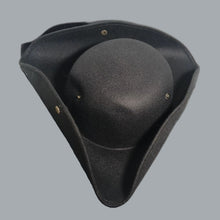 Load image into Gallery viewer, Pirate Hat Colonial Black Tricorn snaps hat
