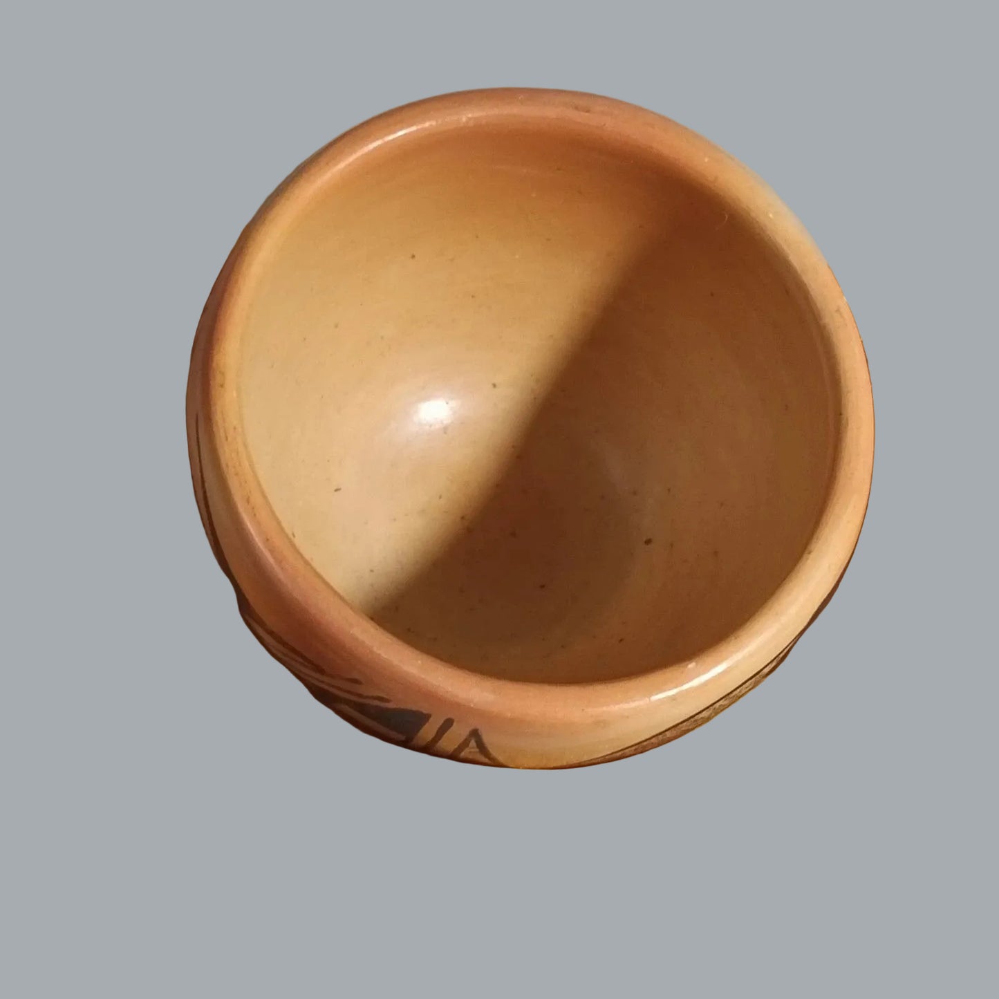 Signed E. Polleheco Southwest Pueblo Miniature Pottery Bowl 3"