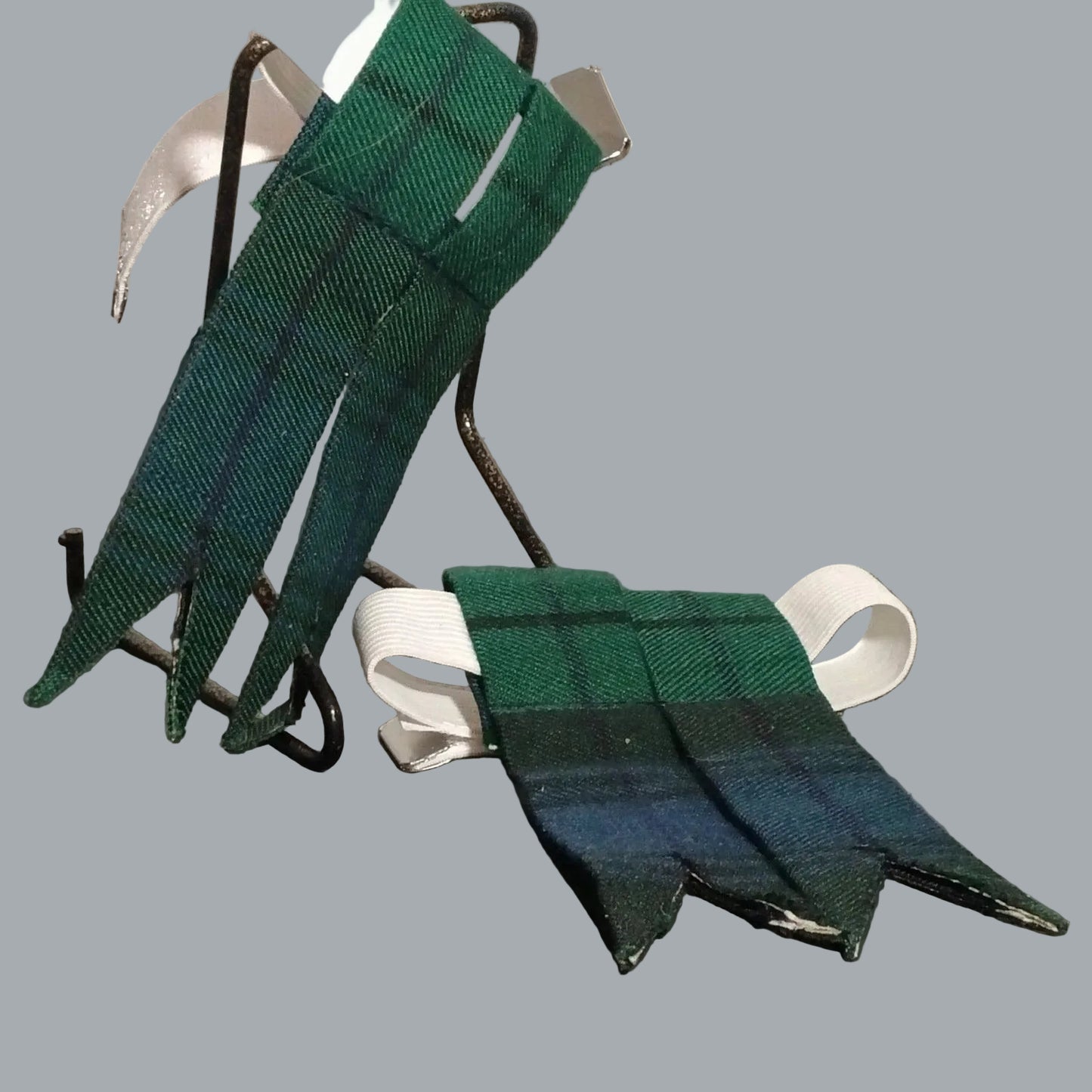 Black Watch Tartan Tam O’Shanter Hat + Kilt Hose Flashes Garter Set