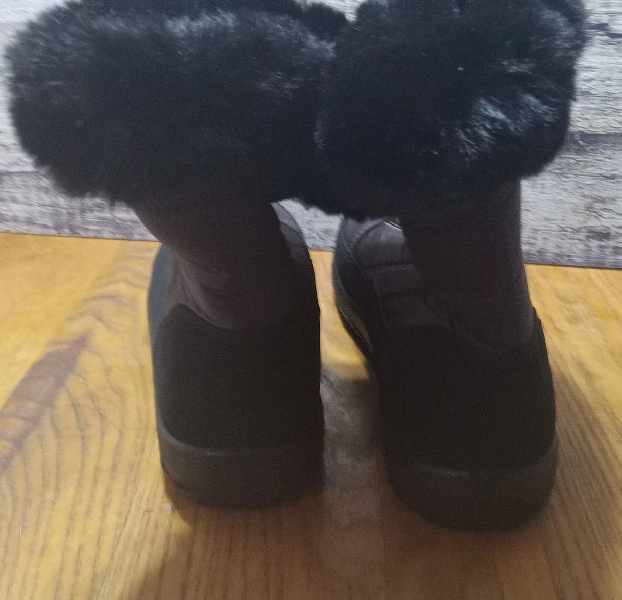 Snow Warm Ankle Boots Waterproof Outdoor Slip On Fur Lined Anti-Slip Zipper 9.5