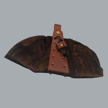 Load image into Gallery viewer, 5PC Renaissance Medieval Belt Set w/ Pouch, Bottle, Hikes Faux Leather Cosplay
