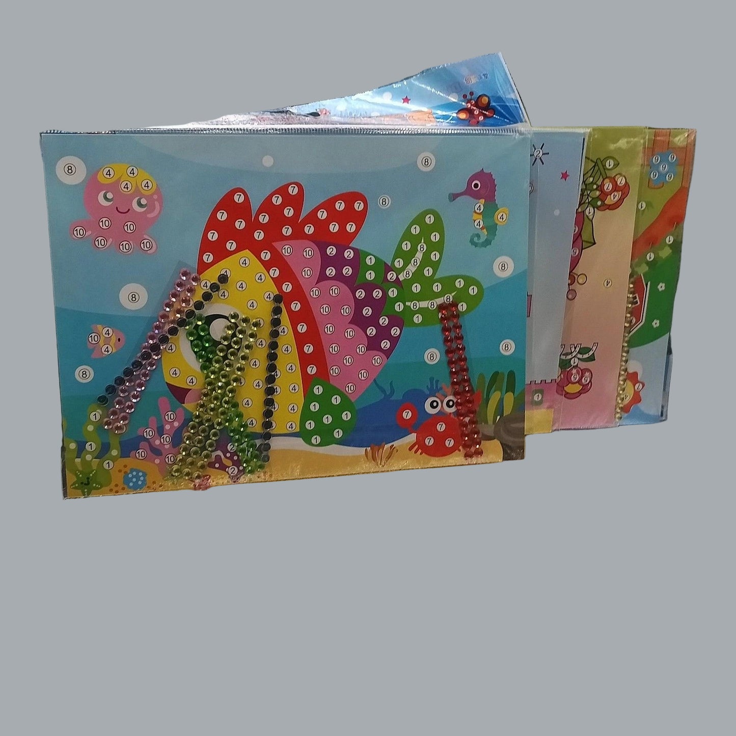 4-Pack Cartoon Diamond Painting Kits | Kids DIY Mosaic Sticker Art Set