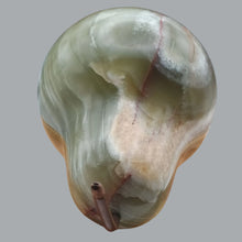 Load image into Gallery viewer, Share Vintage Hand-Carved Onyx Pear Paperweight with Natural Veins 3&quot;x4&quot;
