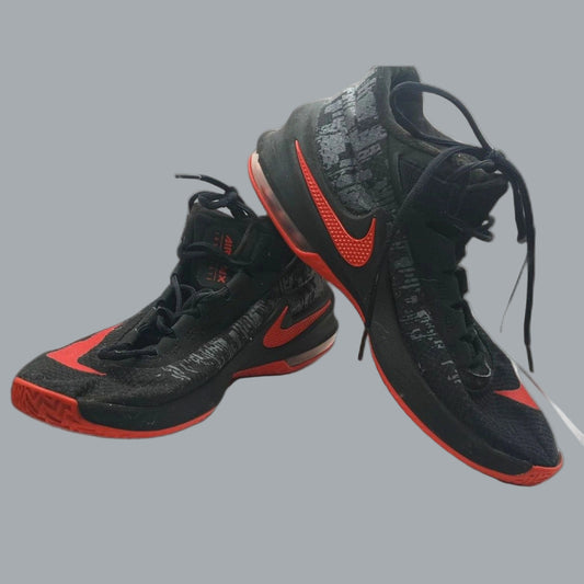 Preowned Nike Air Max Infuriate 2 Mid Basketball Shoes - Black & Red 8.5