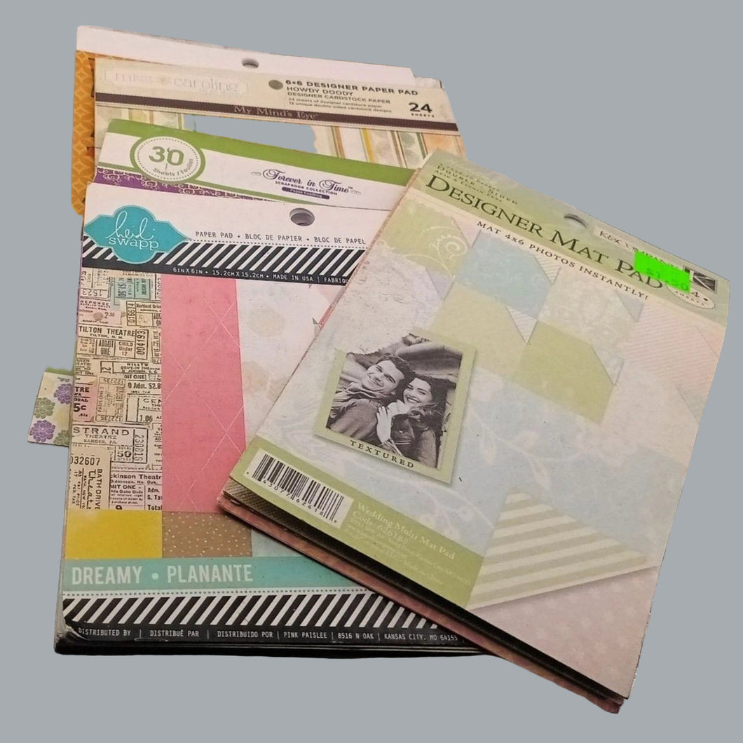 New Scrapbook Paper Pad Lot for Crafts & Journaling