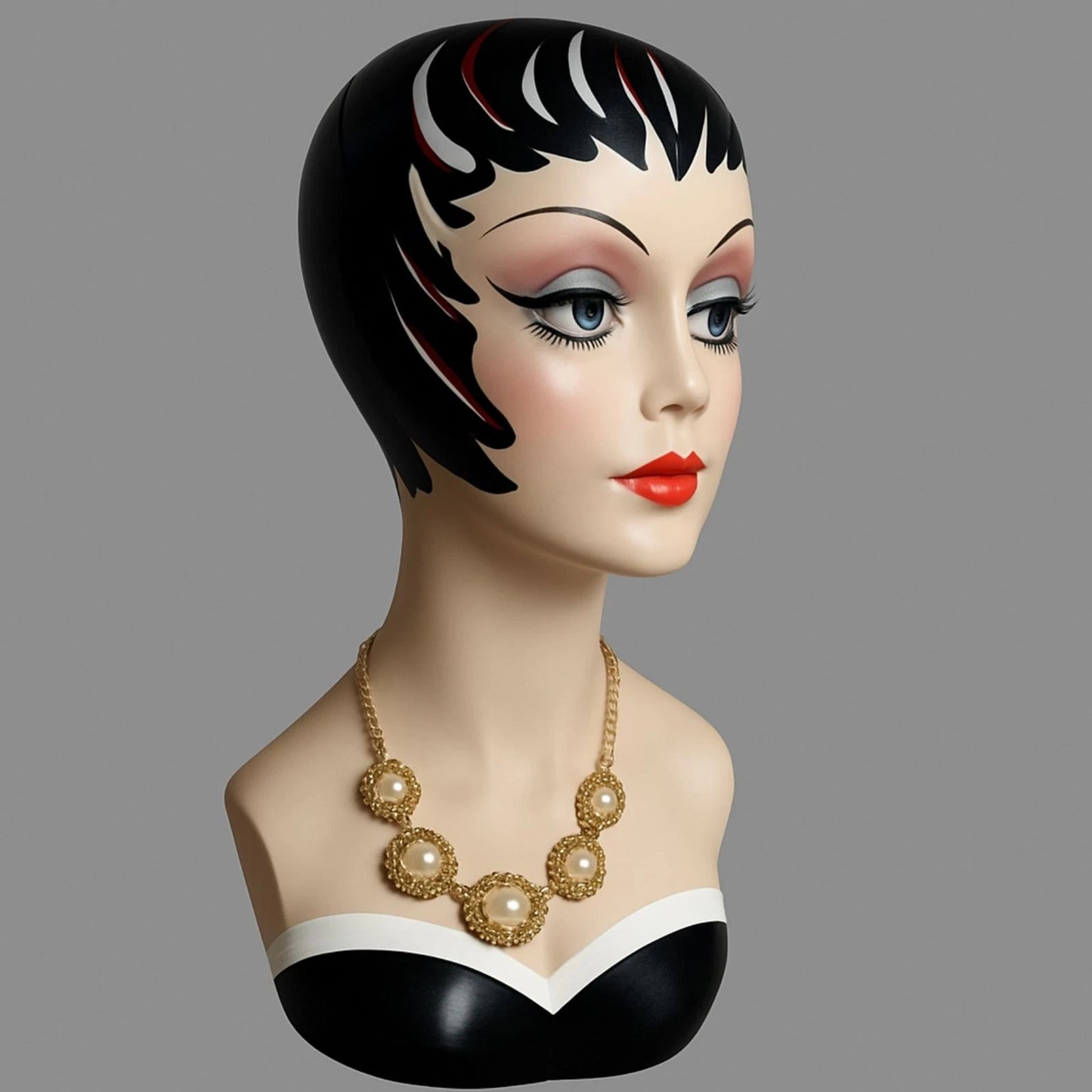 Talbots Gold Tone Champagne Floral Statement Necklace Retro Womens Jewelry