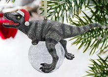 Load image into Gallery viewer, T Rex Blitzer the Dinosaur Christmas Tree Holiday Ornament,
